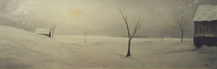 Winter on the Farm 16 x 36
oil
